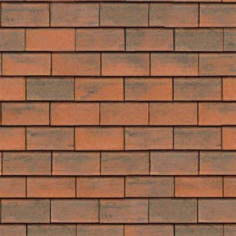Pommard Flat Clay Roof Tiles Texture Seamless 03545