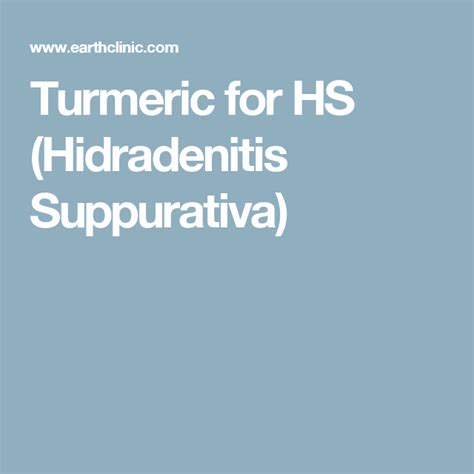 Turmeric For Hs Hidradenitis Suppurativa Natural Headache Remedies