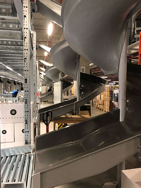 Safeglide Spiral Chutes Utilise Limited Warehouse Space Warehouse