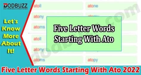 Five Letter Words Starting With Ato {May} List With BA!