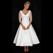 Plus Size Tea Length Wedding Dresses With Sleeves - Wedding and Bridal ...