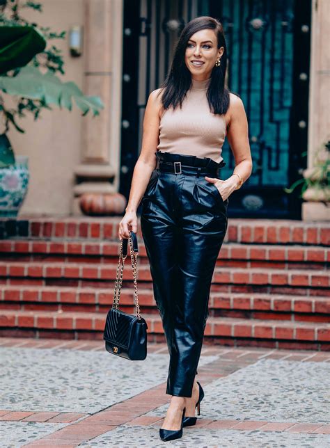 2 ways to wear leather pants for fall sydne style