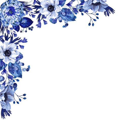 Floral Royal Blue Wedding Background Design Png Hd Png Mart
