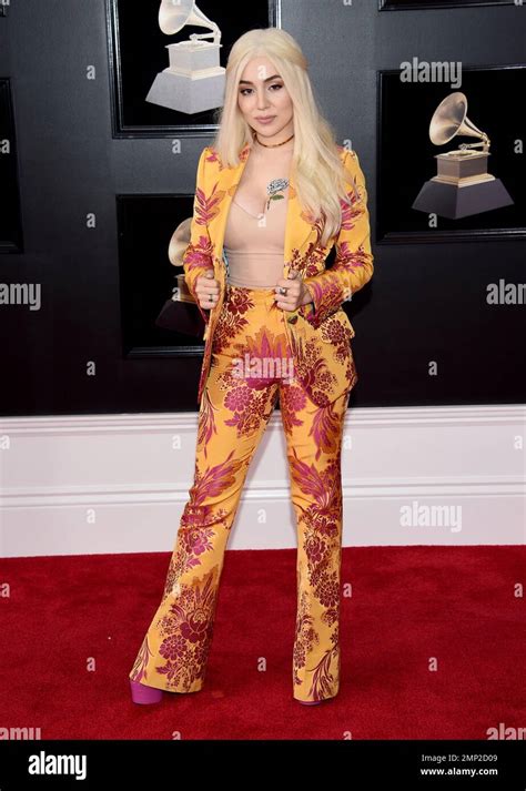 Ava Max Arrives At The 60th Annual Grammy Awards At Madison Square