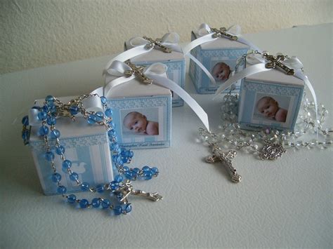 10 Baptism Rosary Favor Boxes Personalized Decoration Bapteme
