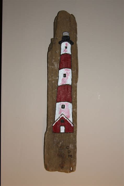 Lighthouse Hand Painted On Driftwood My Projects Pinterest Wood