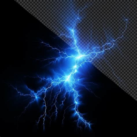 Premium Psd A Blue Thunder Lighting Effect