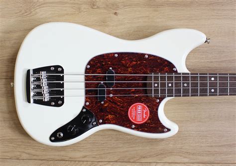 Fender Squier Classic Vibe S Mustang Bass Lrl Olympic White Tanne