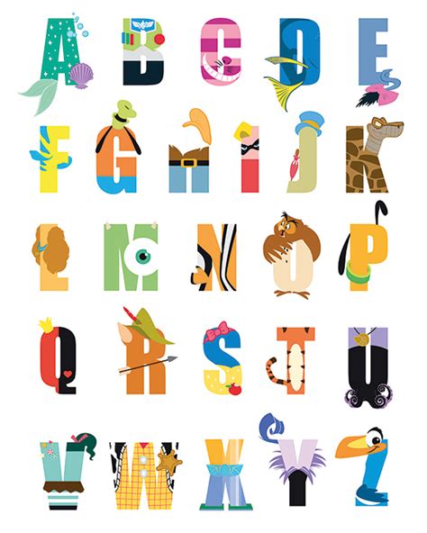 Disney Alphabet Canvas Print The Art Group