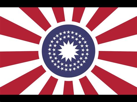 The Us Flag With The Style Of Imperial Japan Vexillology