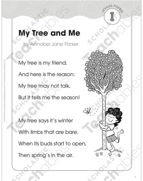 Tree Poems For Kindergarten