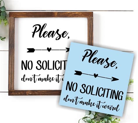 No Soliciting Dont Make It Weird Stencil Reusable Etsy