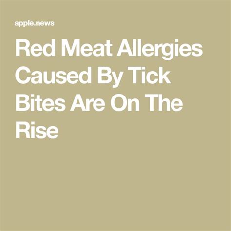 Red Meat Allergies Caused By Tick Bites Are On The Rise — Npr Tick