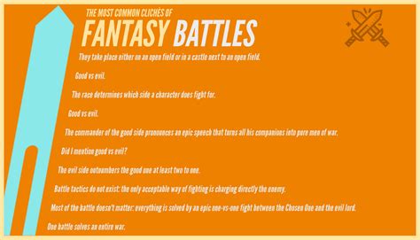 The Most Common Cliches Of Fantasy Battles By Randomvangloboii On
