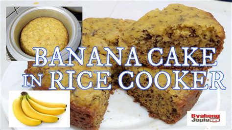 Banana Cake In Rice Cooker Youtube