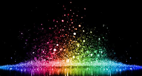 Rainbow Of Sparkling Glittering Lights Abstract Background Cool Digital Photography