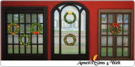 Sims 4 Ccs The Best Christmas Wreaths Wall And Doors And Windows Deco