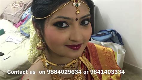 Airbrush Make Updressing Of An Indian Bridebridal Makeupindian Bridesouth Indian Bride Youtube