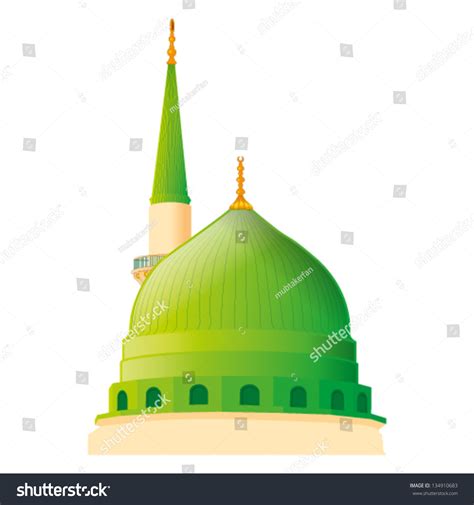 A Vector Draw Of Masjid Nabawi In Madina Royalty Free Stock Vector