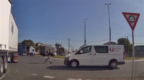Video Dash Cam Footage Captures Australia Post Driver Involved In