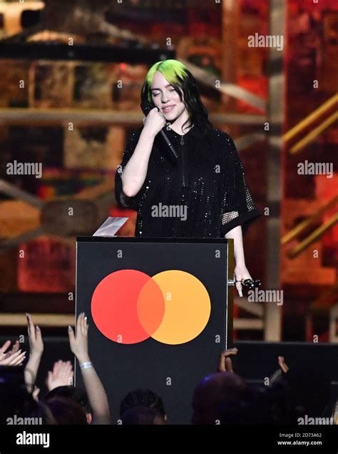 Billie Eilish On Stage At The Brit Awards 2020 At The O2 Arena London