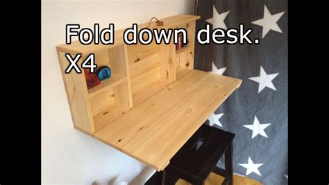 Fabulous Wall Mounted Fold Down Desk Diy Wood Shelves