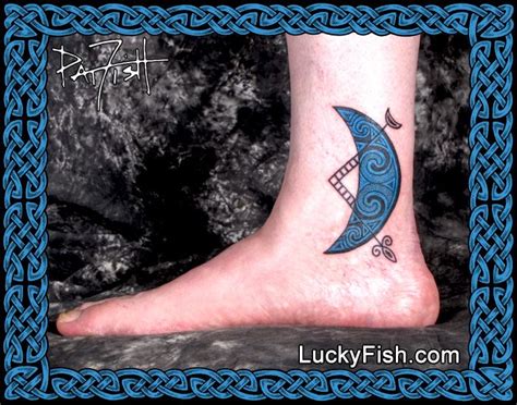 Pictish V Rod And Crescent Tattoo — Luckyfish Inc And Tattoo Santa