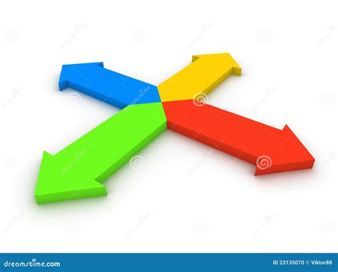 Four Arrows Pointing In Different Directions Stock Photo Image 23135070