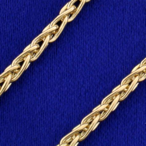 Lot 20 Inch Foxtail Link Chain Necklace In 14k Yellow Gold