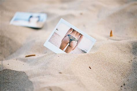 Polaroids On The Sand By Guille Faingold For Stocksy United Polaroids Polaroid Film Free Stock