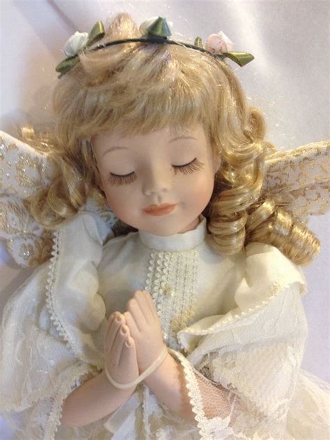 Porcelain Doll Kneeling Angel Doll By Prairiegirltreasure On Etsy