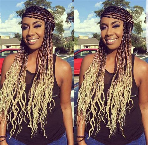 Blonde Ombre Box Braids Braidedhairstyles Box Braids Hairstyles Box