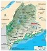 Physical Map Of Maine - Table Rock Lake Map