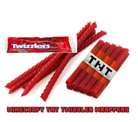 Minecraft Tnt Twizzlers Food Wrappers Minecraft Party Instant