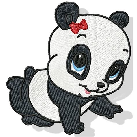 Cute Baby Panda Machine Embroidery ⋆ Pamelas Embroidery