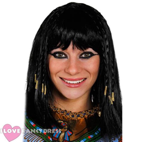 damen schwarz kleopatra perücke Ägypten kostüm königin vom nil haar ebay