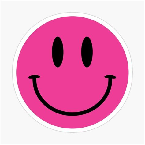 Pink Smiley Sticker For Sale By Vonkhalifa15 Cute Patterns