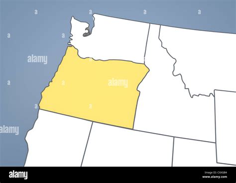 mapa de oregon o ee uu estados unidos de américa contorno 3d ilustración fotografía de