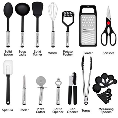 Home Hero 25 Pcs Kitchen Utensils Set Nylon And Stainless Steel Cooking
