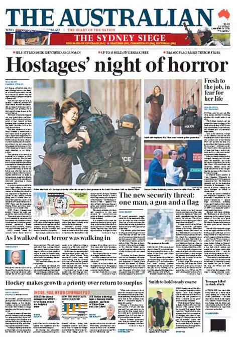 Australiannews.net is a leading portal devoted to news about the south pacific nation and its key. Australia's newspapers record deadly Sydney siege | World ...