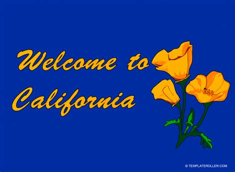 Welcome To California Sign Template Download Printable Pdf Templateroller