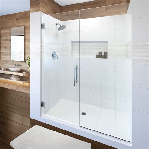 Dresden Frameless 38 Inch Glass Swing Door And Panel Shower Door Basco Shower Doors