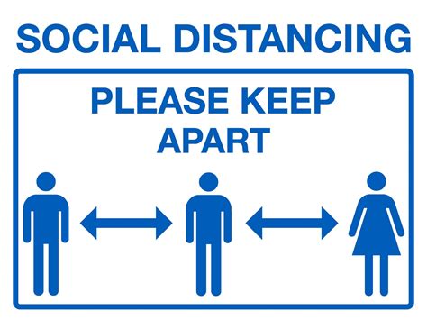 Social Distancing Please Keep Apart Stocksigns