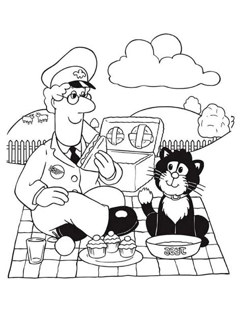 Pin On Postman Pat Coloring Pages