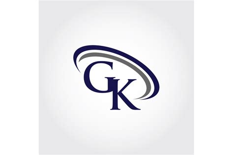 Monogram Gk Logo Design By Vectorseller Thehungryjpeg