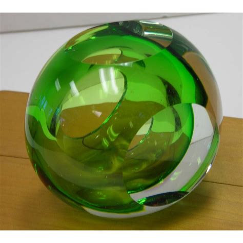 Hand Blown Green Glass Ball Vintage Polished Pontil Votive Etsy