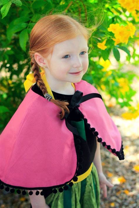 Frozen Princess Anna Cape Capelet Cloak Disney Inspired Child Toddler