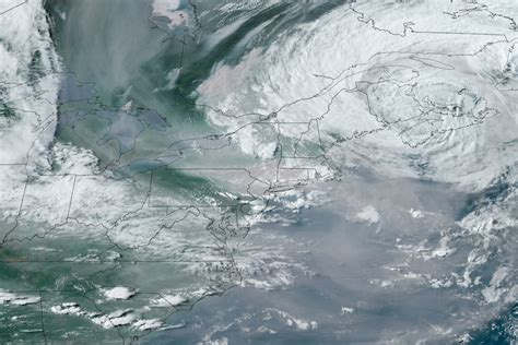 Satellite Images Show Spread Of Wildfire Smoke Across Eastern Us