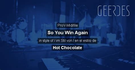 prov midifile so you win again in style of hot chocolate in [online shop catalogue item