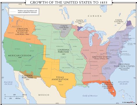 Us Territorial Expansion Map Map Of The World